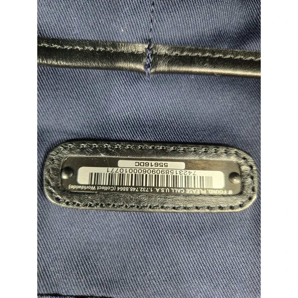 Tumi T-tech‎ Leather and Nylon Portfolio Laptop Black Briefcase Pockets Bag
